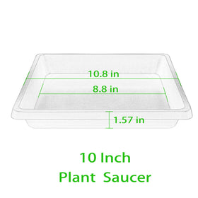Feyvdzv square saucer 8-inch keeps indoor pots dry and clean.