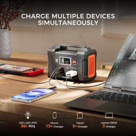 FF Flashfish ports and outlets highlight versatile charging options.