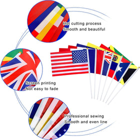 FFILL world flags set France flag for cultural events and classrooms