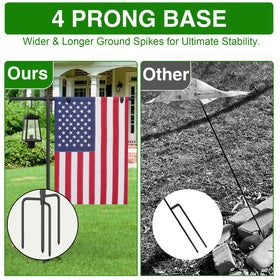 FFILY 4-prong base adds firm ground stability in windy weather.