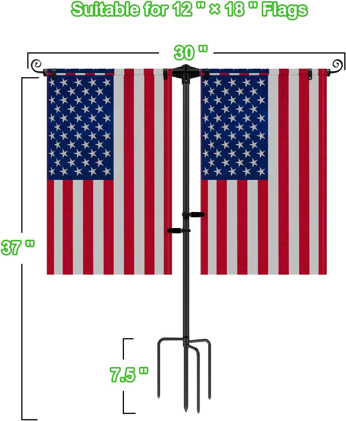 FFILY anti-wind clips keep flags securely in place.