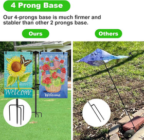 FFILY flag pole with a 3/4 inch diameter for strong outdoor flags against wind.