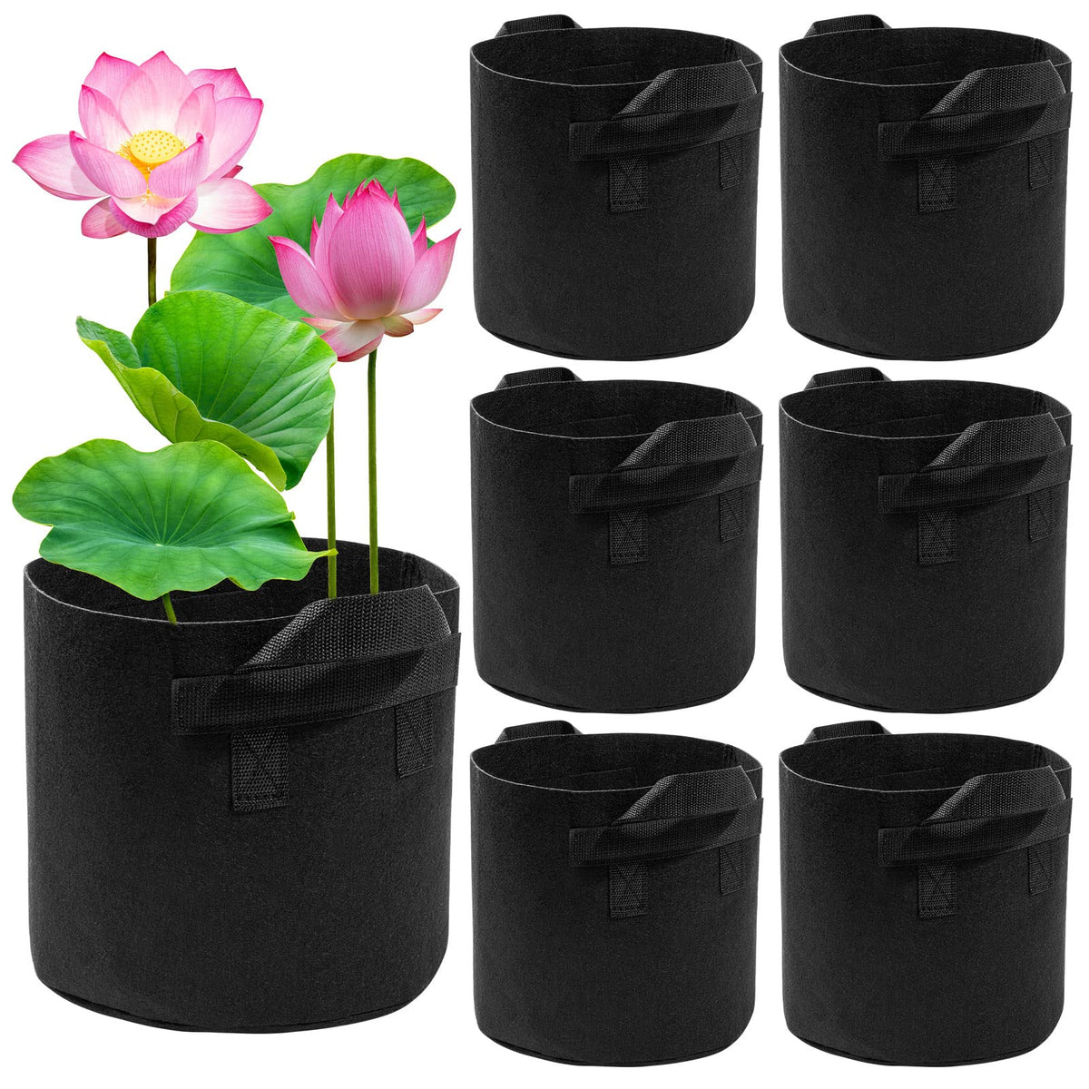 FFNIU lily plant pot for pond close-up showing breathable fabric for healthy aquatic growth.