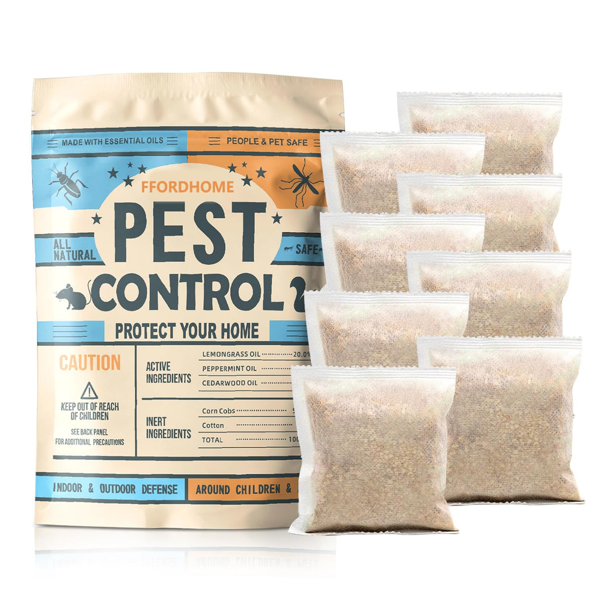 FfordHome pest-control pouches packaging ready for quick placement in any room.