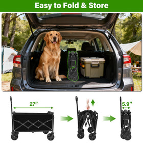 FFQ folding wagon carbon steel frame ensures durable outdoor use