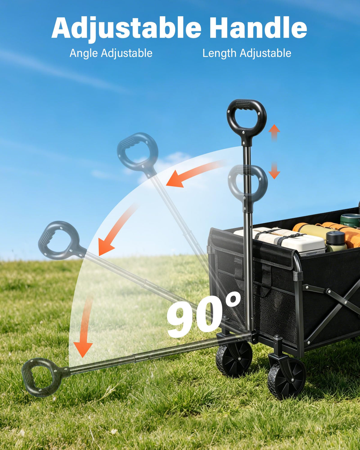 FFQ Folding Wagon durable carbon steel frame for sturdy construction