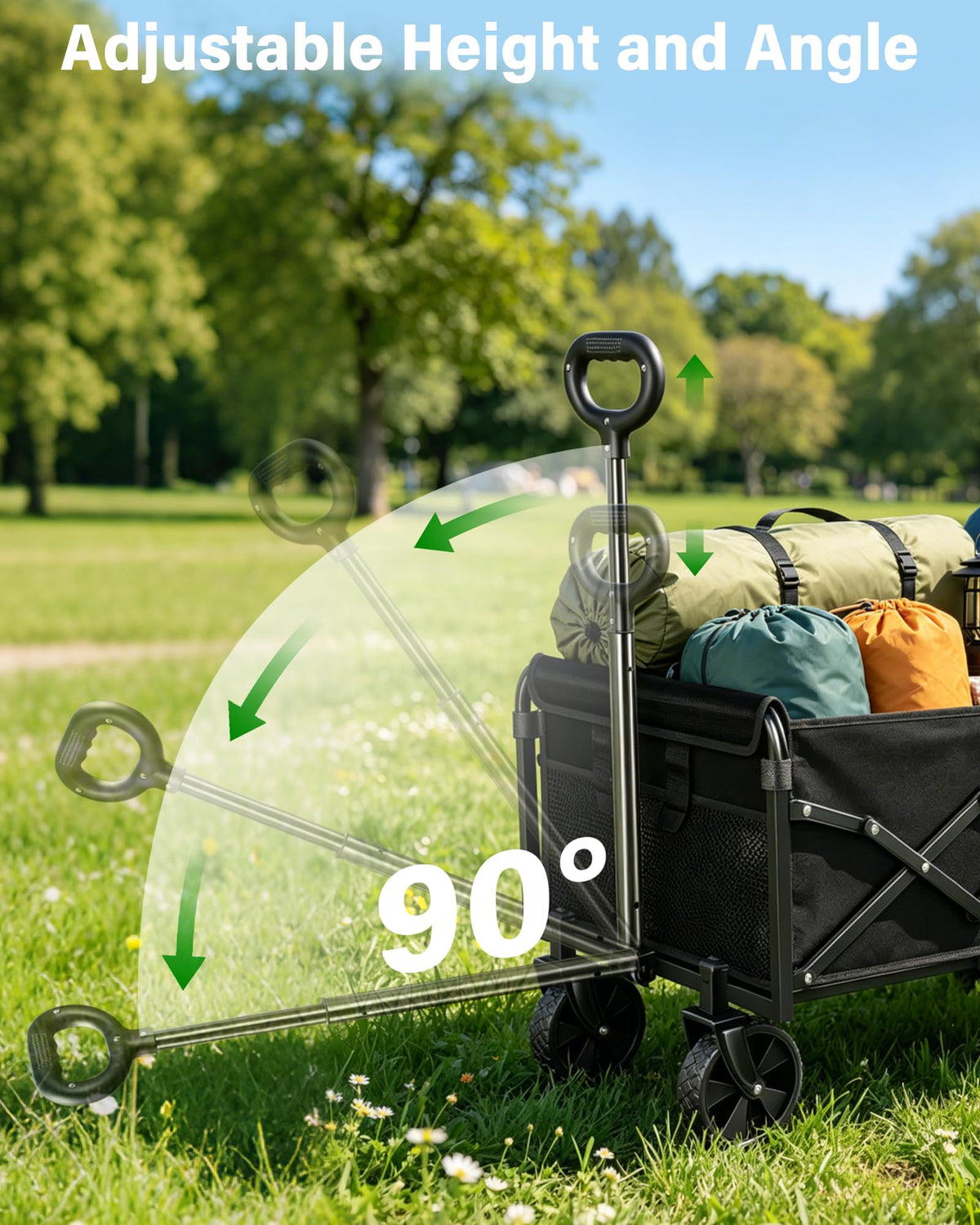 FFQ long-handle pull enables comfortable pulling.