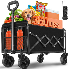 FFQ Wagons foldable wagon cart open for quick setup at the beach or campsite