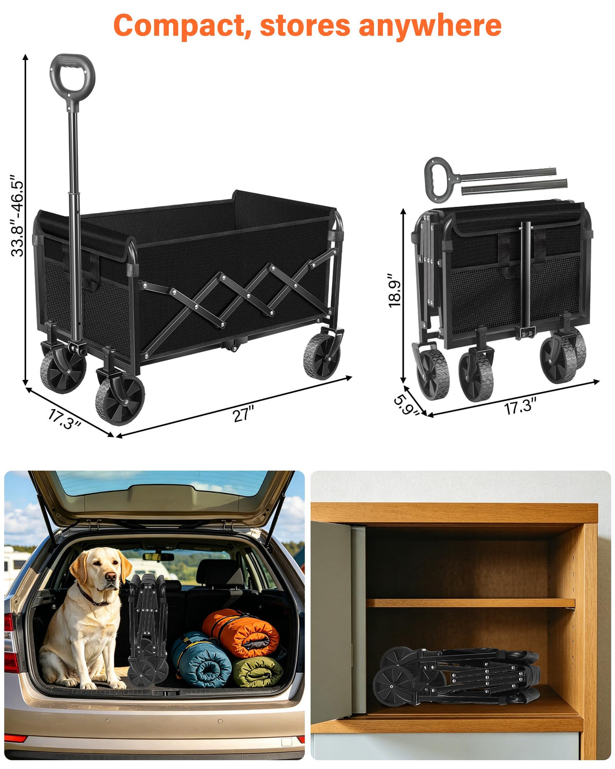 FFQ Wagons outdoor use, ideal for tailgates and family trips