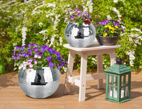 FGBNM disco ball planter suits weddings and events with chic glow.