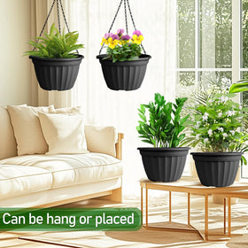 FGstyle Hanging Planters metal chains highlight durable outdoor use and easy installation.