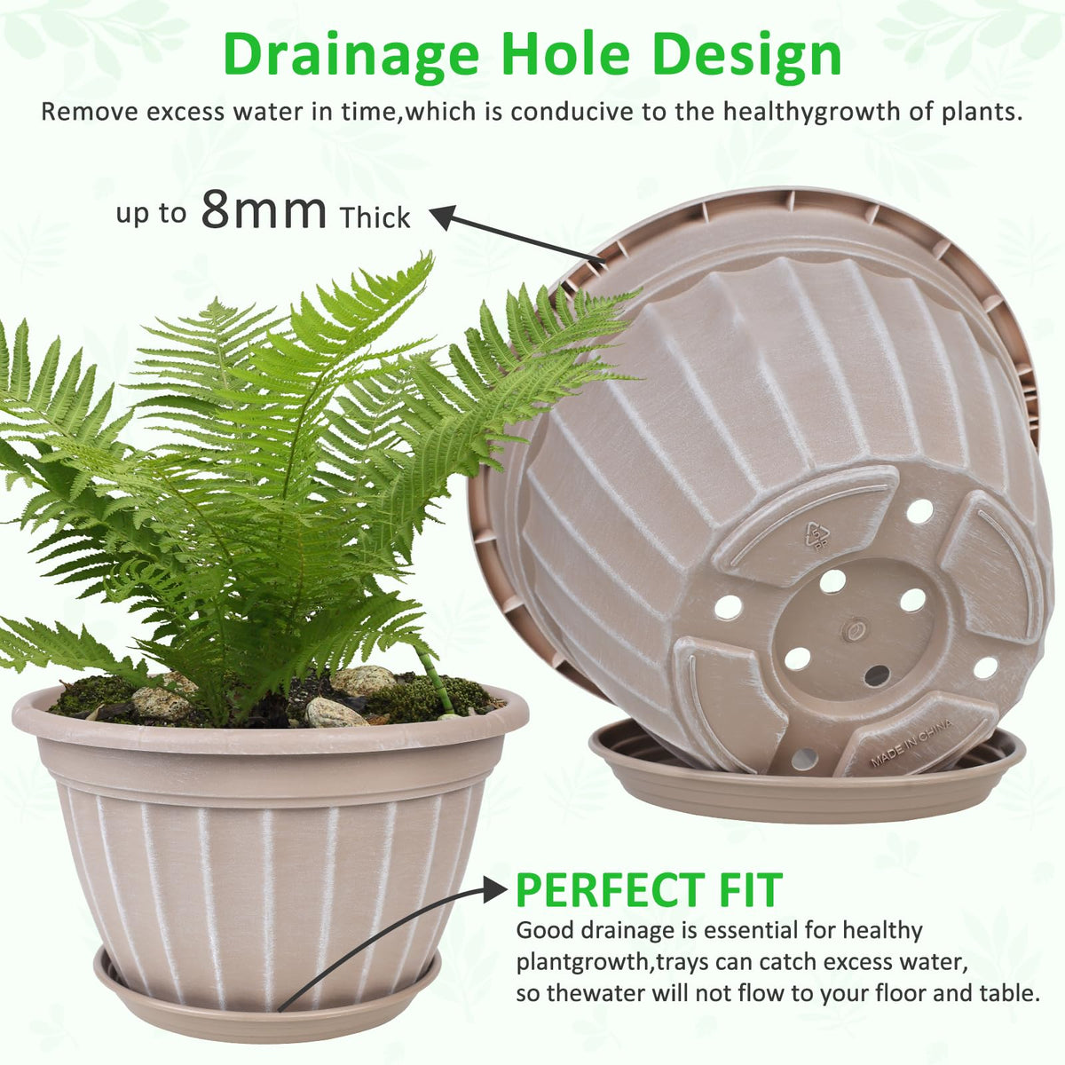 FGstyle planter with drainage holes supports healthy root care and easy water management.