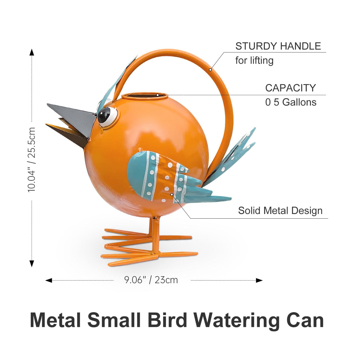 FGYPYLFF bird watering can with curved handle for comfortable, precise watering.