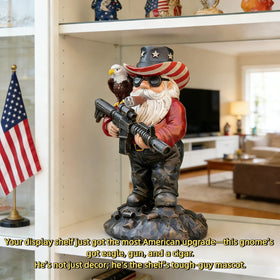 FHNQRQN second amendment gnome embodies liberty-inspired decor.