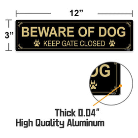 FHEGI outdoor dog sign with laminate for weather protection.