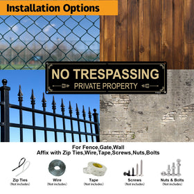FHEGI outdoor indoor use sign set suits yard, fence, or front door placement.