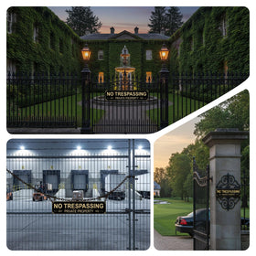 FHEGI rust-free aluminum signs 2-pack withstand weather and resist rust over years.