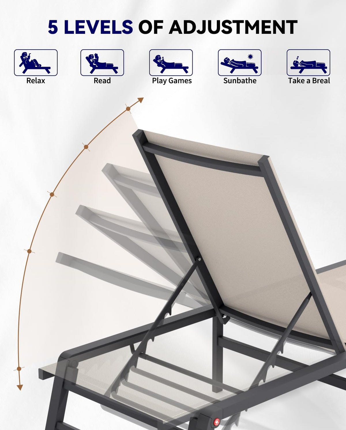 Beachside scene with FHVIT chaise lounge for restful leisure