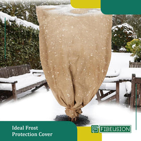 FIBEUSION large-capacity burlap sacks help organize garden and harvests.