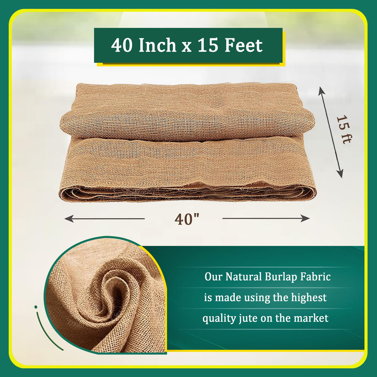 FIBEUSION natural burlap barrier serves as a durable weed barrier.