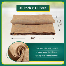 FIBEUSION natural burlap barrier serves as a durable weed barrier.