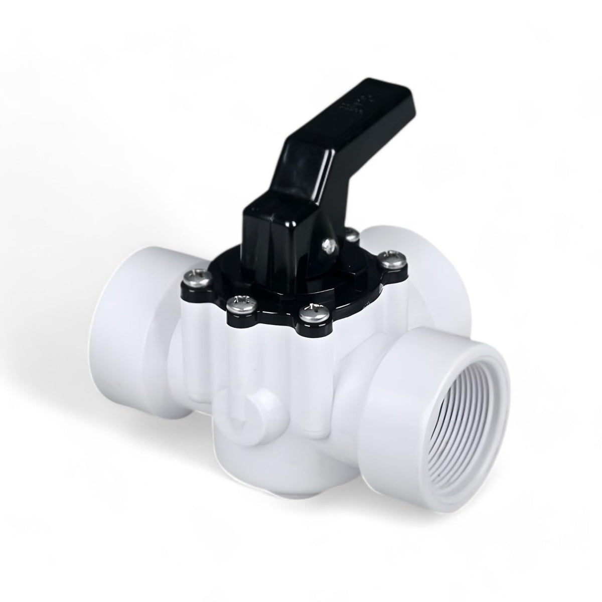 FibroPool 1.5-in 3-way diverter valve with 360° handle for balanced pool flow.