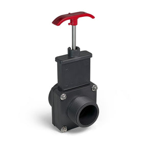 FibroPool gate valve end view highlights rugged, weather-resistant construction.