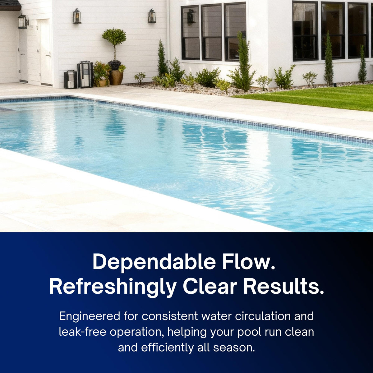 FibroPool compatible 1.5 in hose for standard filtration systems.