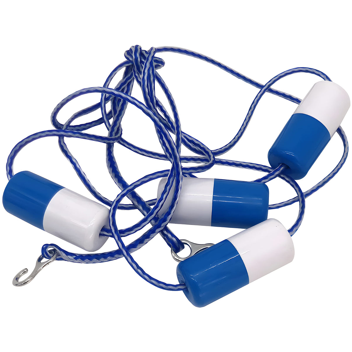 FibroPool floating pool safety rope with 16 ft adjustable lane divider for clear lane separation