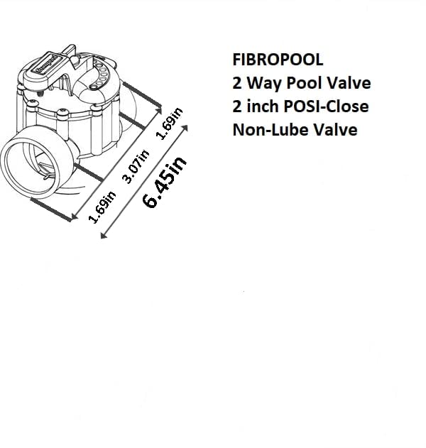 FibroPool inline valve supports easy manifold installations for pool systems.