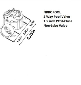 FibroPool inline diverter valve ready for 1.5 inch plumbing upgrades and replacements.