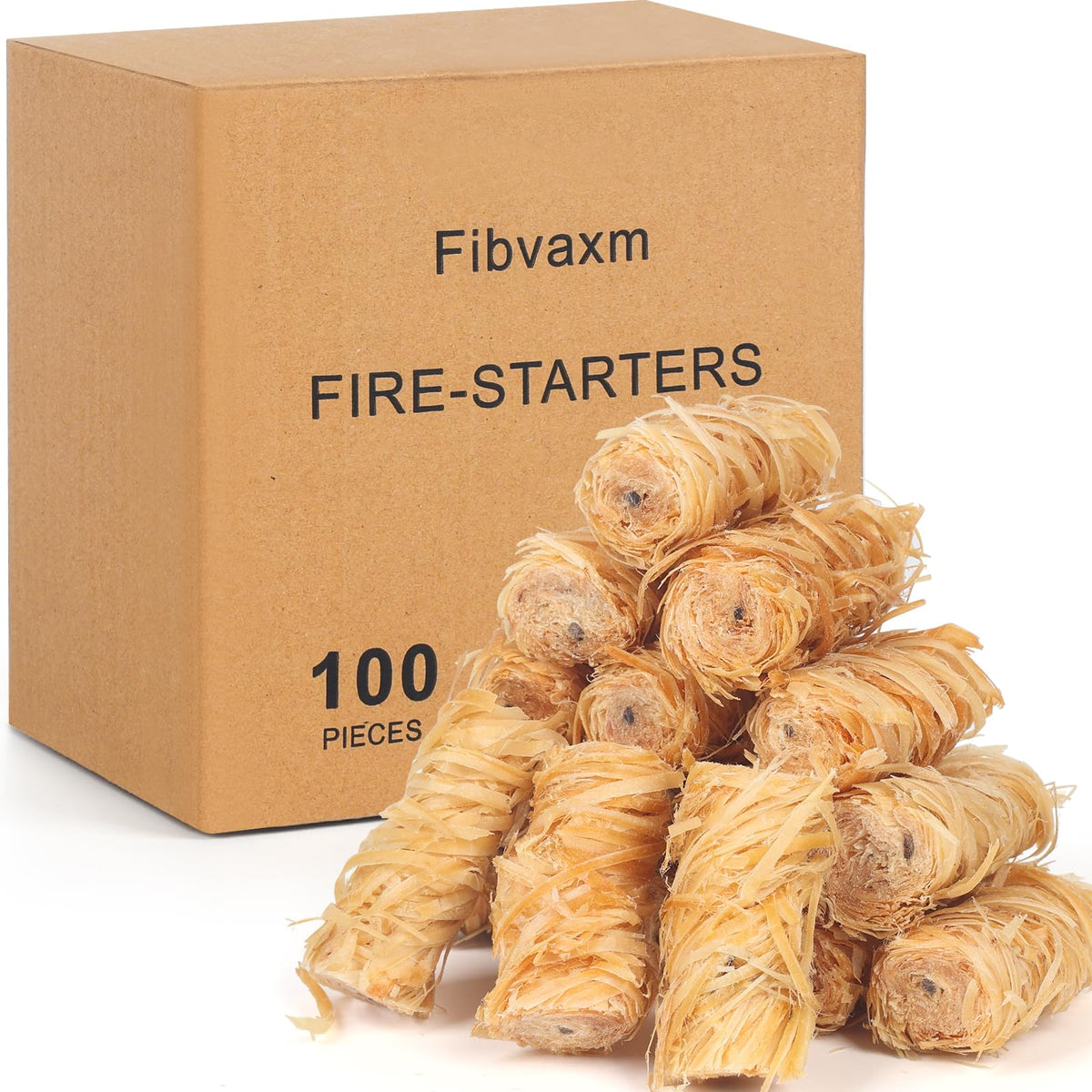Fibvaxm fire starter pack for quick ignition and longer burn in any setting.
