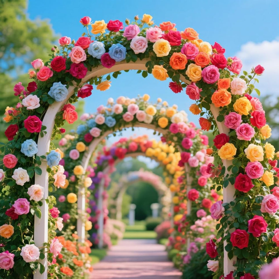 Ficoszo 600+ mix climbing rose seeds pack for outdoor planting and vibrant color.