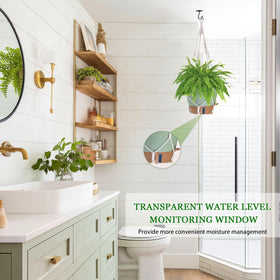 Fielda bohemian macrame hanger adds chic decor to any room.