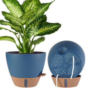 Fielda 2-pack 10-inch planter with self-watering system for effortless hydration