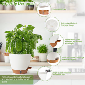 Fielda 8-inch minimalist white design complements modern decor.