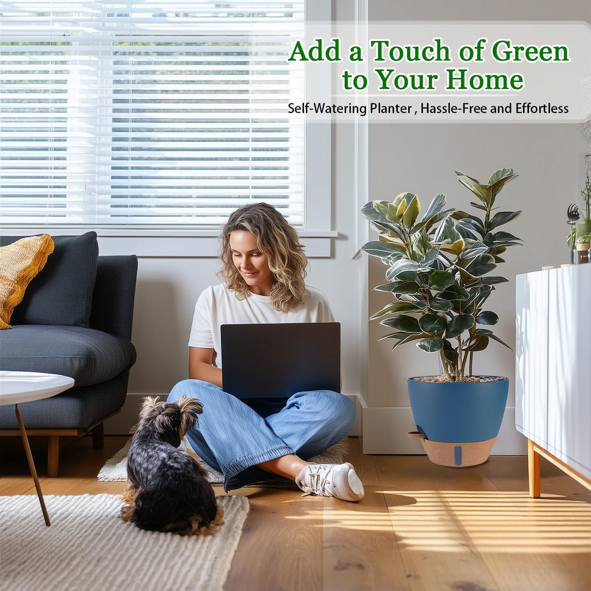 Fielda 8-inch top diameter planter ideal for compact plants and desks