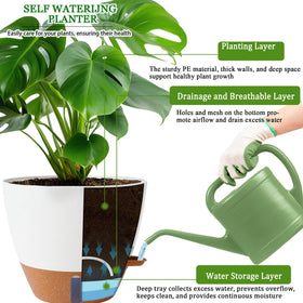 Fielda cotton wick system delivering water to roots for steady hydration