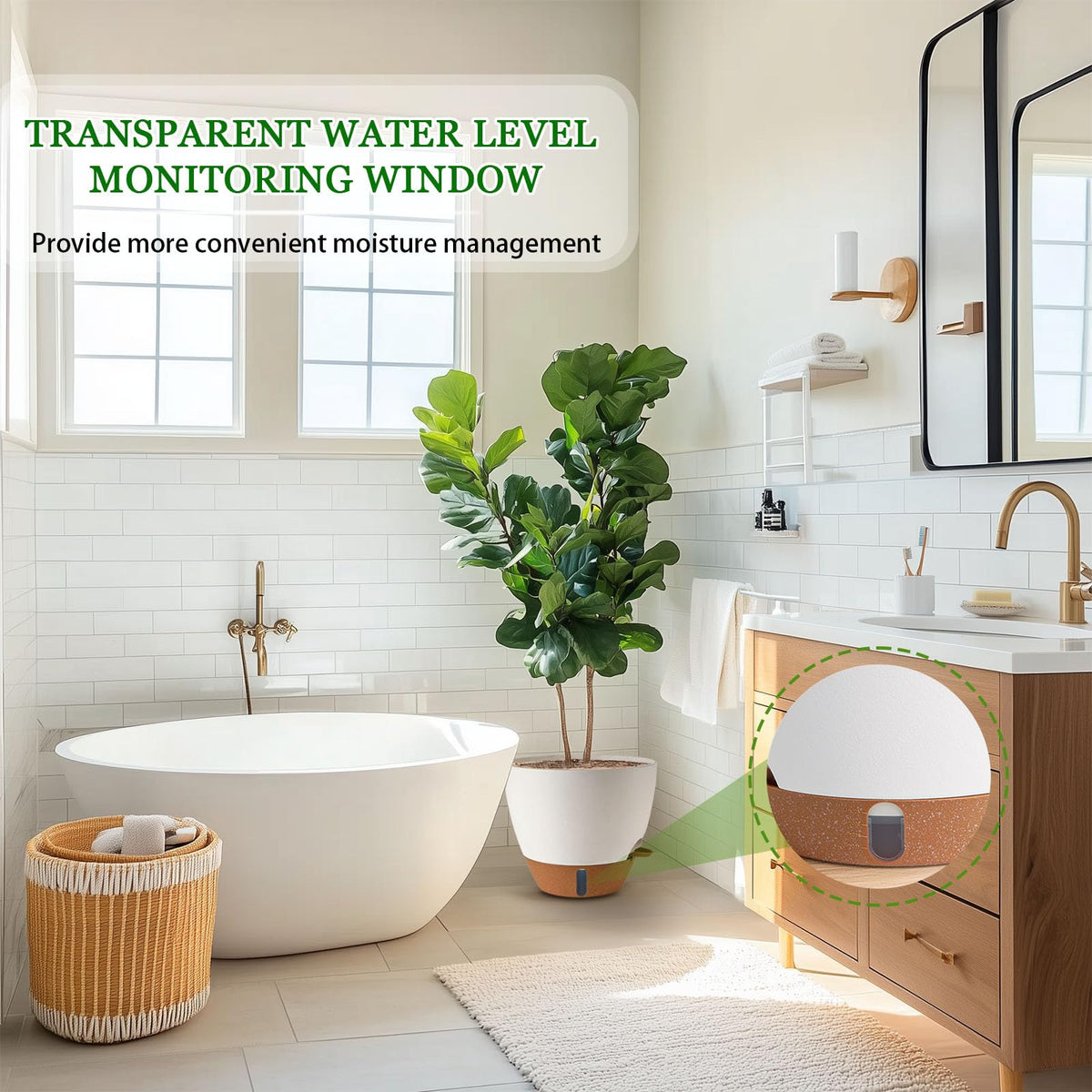 Fielda durable plastic planter withstands sun and rain without fading