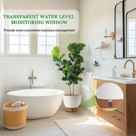 Fielda durable plastic planter withstands sun and rain without fading