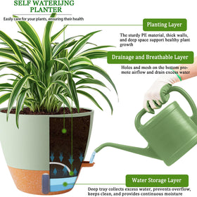 Fielda durable plastic planter withstands outdoor sun and indoor use