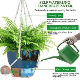 Fielda planter with rust-proof metal chains option for outdoor durability