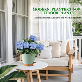 Fielda minimalist 8-inch pot complements modern decor.