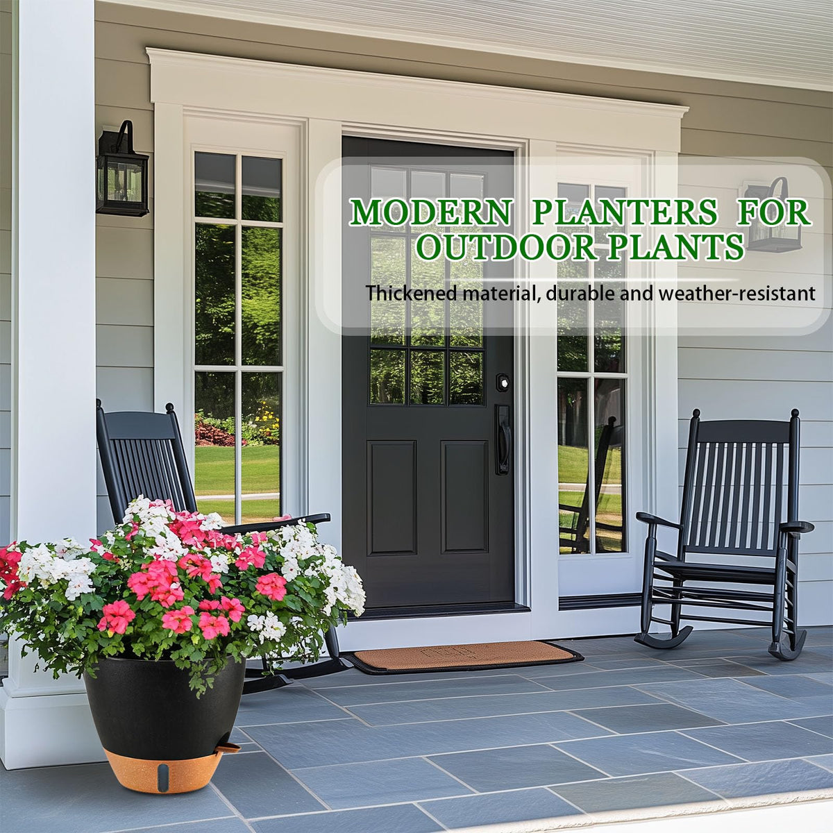 Fielda removable saucer tray with drainage holes protects floors and promotes root health.