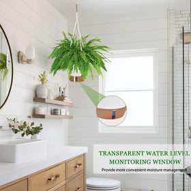 Fielda rustic metal chains hanger option offers outdoor durability for year-round use.