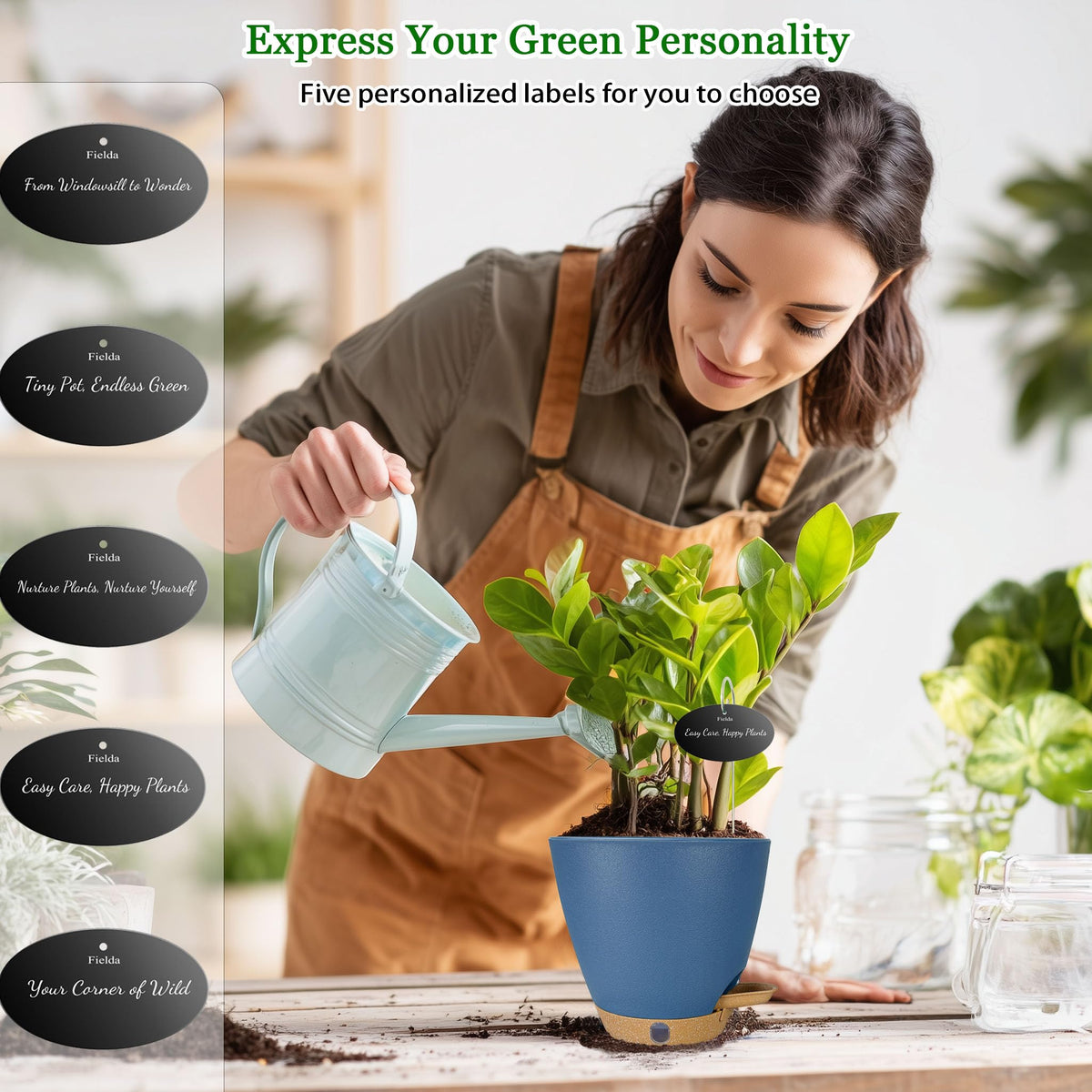 Fielda five-pack of small planters is perfect for compact herbs.