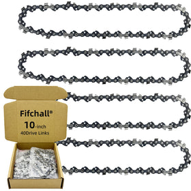 Fifchall 10-inch replacement chain with 40 drive links ready for smooth cutting.
