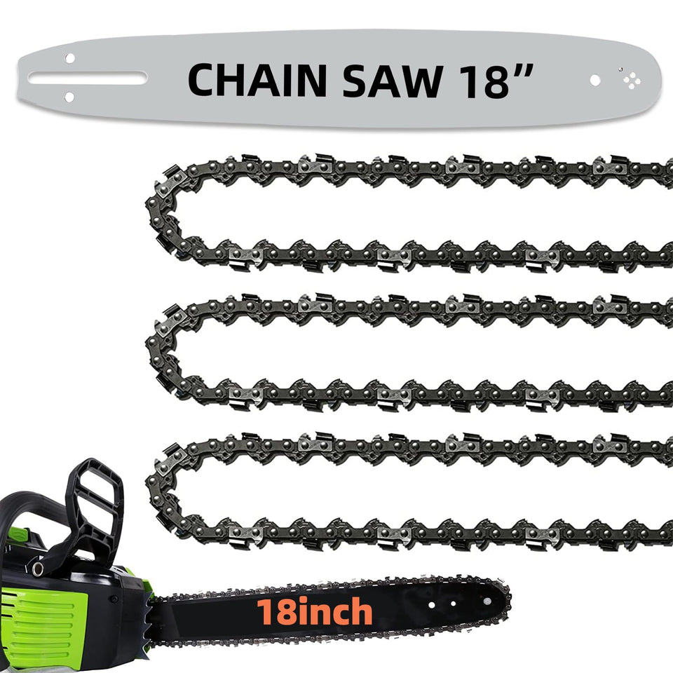 Fifchall 18-inch bar and chain set for smooth, reliable cutting.