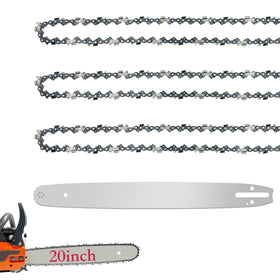 Fifchall 20-inch bar and chain setup for Stihl, ready for tough cuts.