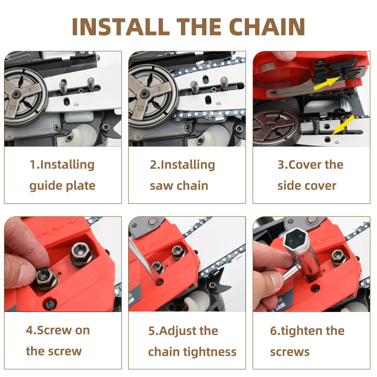 Fifchall 0.050 gauge, 3/8 LP chain ready for quick replacement
